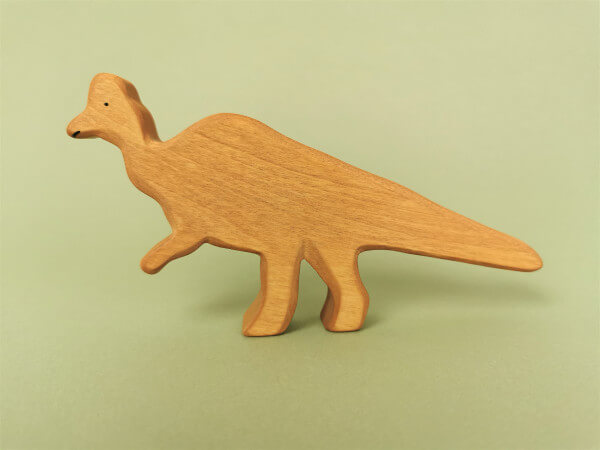 Korytozaur, figurka z 
drewna
rękodzieło z drewna,przedmiot z drewna,produkt z drewna, wyrób z drewna,drewniane, drewniane figurki